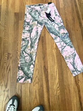 Kids Pink Camo Cargo Pants